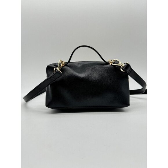 Macy's On 34th Allikay soft faux-leather top handle small crossbody bag - BLACK - Picture 5 of 10